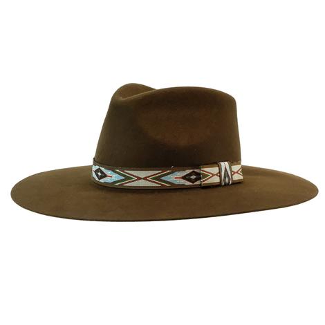 Twister Pinch Front 3 3/4" Brim Brown Felt Hat